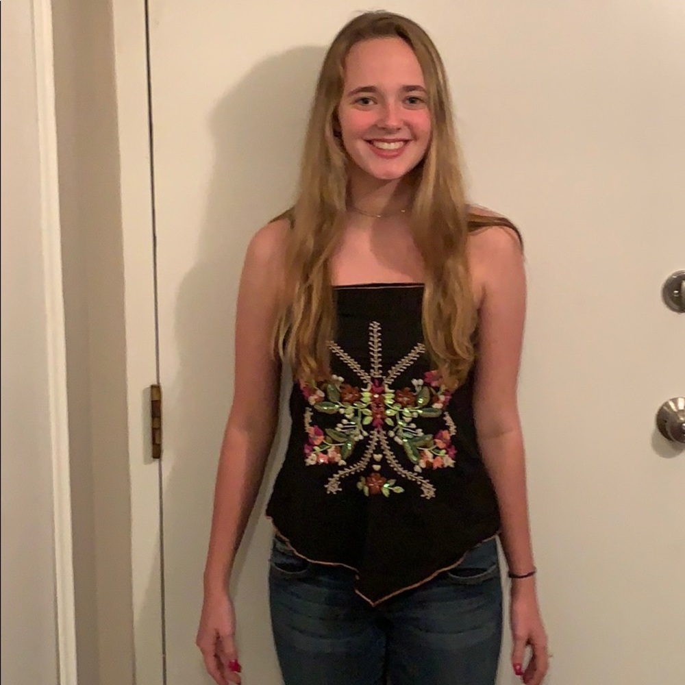 Vintage Anthropologie Beaded Top